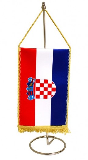 Hrvatska stolna zastava 10x20, sa stalkom