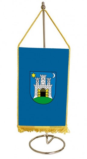 Stolna zastava grada Zagreba, 10x20 sa stalkom